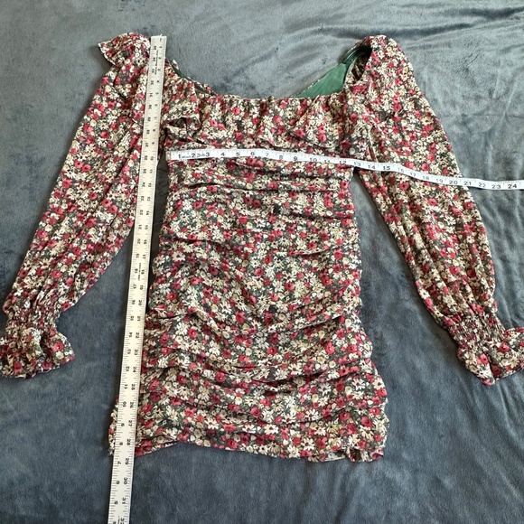 Lush Y2K Boho Floral Print short mini Dress, Women's size S - Picture 7 of 12